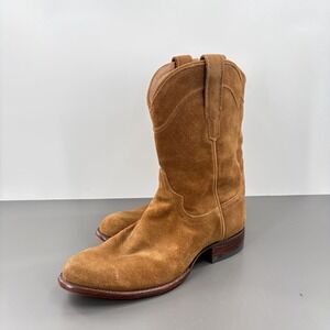 Tecovas The Shane Roper Cowboy Boots Honey Suede Brown Western Men's Size 9.5 EE